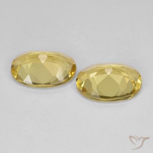 Pedras preciosas de Berilo Dourado Luz Dourada natural de 2.98 ct, oval, VVS-VS