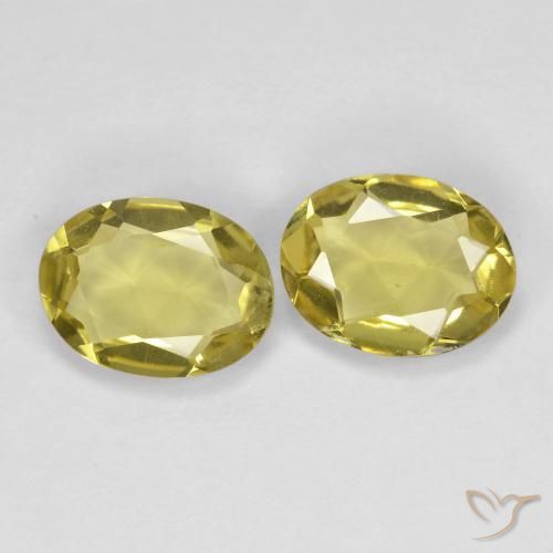 Pedras preciosas de Berilo Dourado amarelo médio natural de 1.90 ct, oval, VS