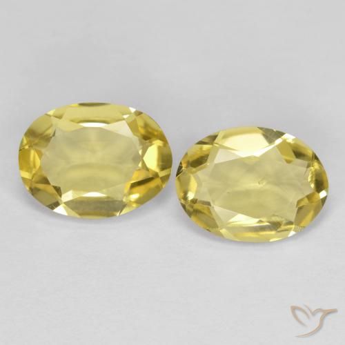 2.10ctw Natural Amarelo claro médio Berilo Dourado, oval, VS