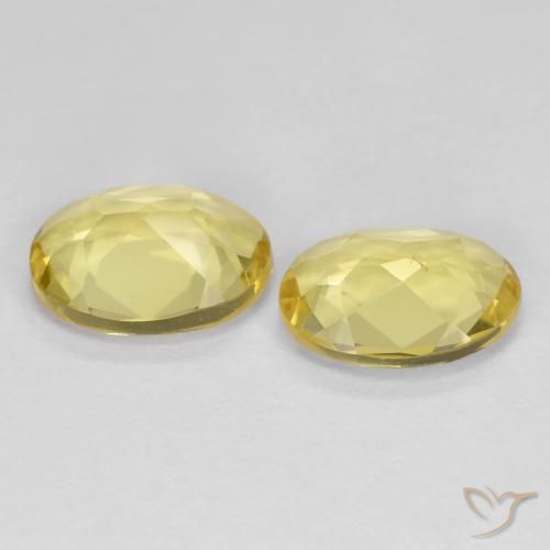 Pedras preciosas de Berilo Dourado Amarelo claro médio natural de 2.10 ct, oval, VS