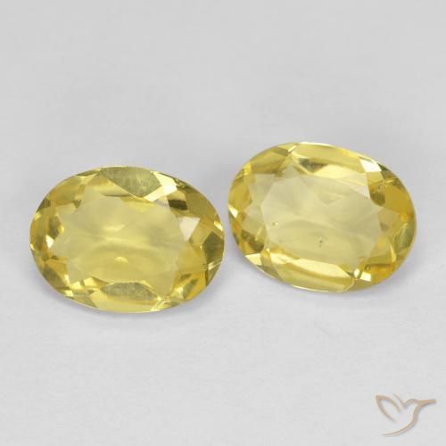 Pedras preciosas de Berilo Dourado Amarelo claro médio natural de 1.92 ct, oval, VS