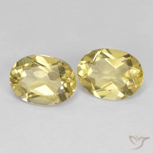 Pedras preciosas de Berilo Dourado Amarelo claro médio natural de 2.34 ct, oval, VS