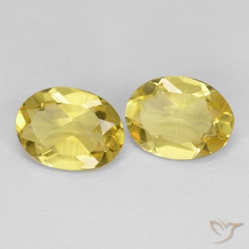 Pedras preciosas de Berilo Dourado Amarelo Toscana natural de 2.16 ct, oval, VS