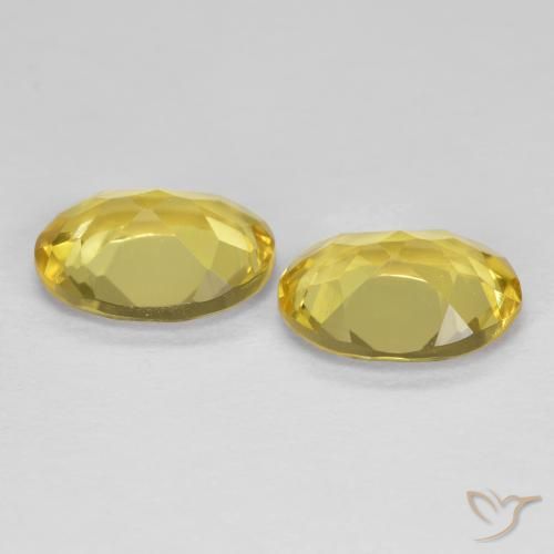 Pedras preciosas de Berilo Dourado Amarelo Toscana natural de 2.16 ct, oval, VS