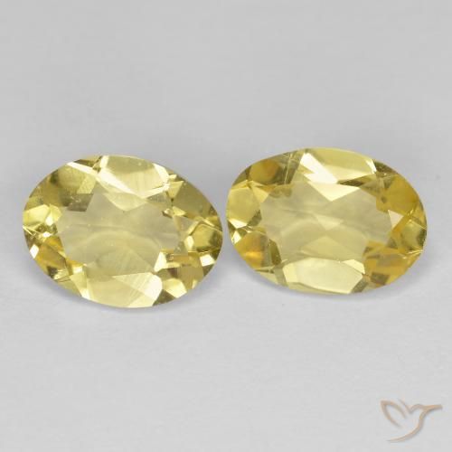 Pedras preciosas de Berilo Dourado Amarelo Dijon natural de 2.22 ct, oval, VS