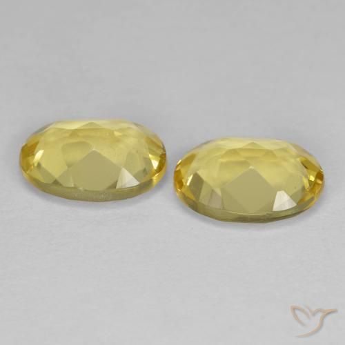 Pedras preciosas de Berilo Dourado Amarelo Dijon natural de 2.04 ct, oval, VVS-VS