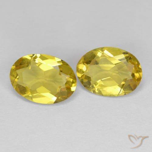 2.09ctw Natural amarelo médio Berilo Dourado, oval, VS