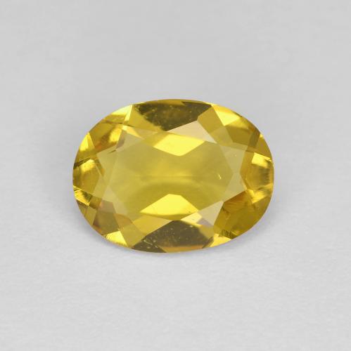 Berilo Dourado Amarelo Dijon Natural 0.97ct, Corte Oval, VVS-VS