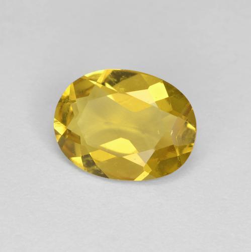Berilo Dourado Amarelo Dijon Natural 0.97ct, Corte Oval, VVS-VS
