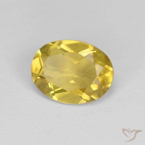 Berilo dourado amarelo natural 1,13ct, corte oval, VVS-VS