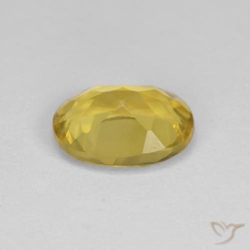 Berilo dourado amarelo natural 1,13ct, corte oval, VVS-VS
