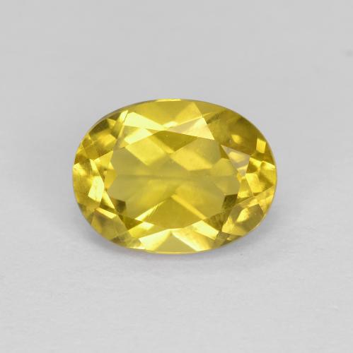 Berilo dourado amarelo natural 1,36ct, corte oval, VVS-VS