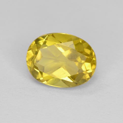 Berilo dourado amarelo natural 1,36ct, corte oval, VVS-VS