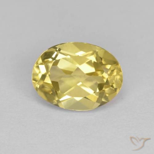 1.37ct Natural Amarelo Mostarda Berilo Dourado, oval, VVS-VS