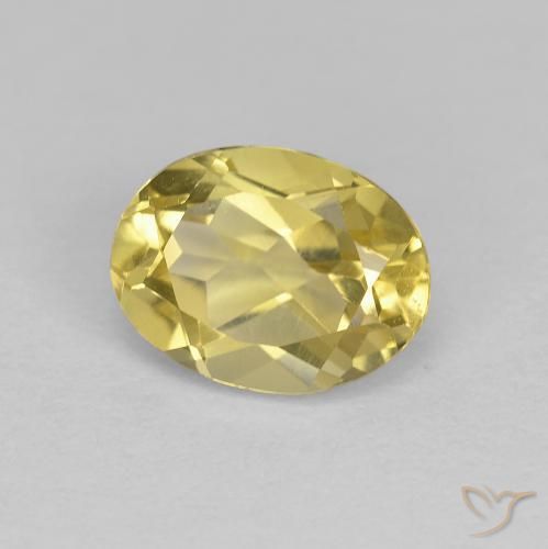 Berilo Dourado Amarelo Mostarda Natural 1.37ct, oval, VVS-VS