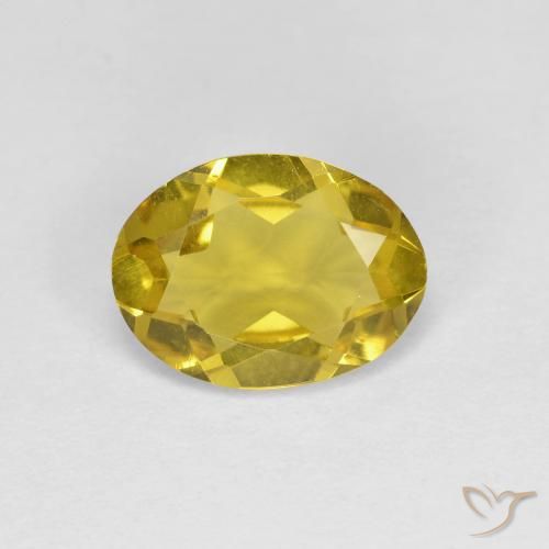 Berilo dourado amarelo natural 1,11ct, corte oval, VS