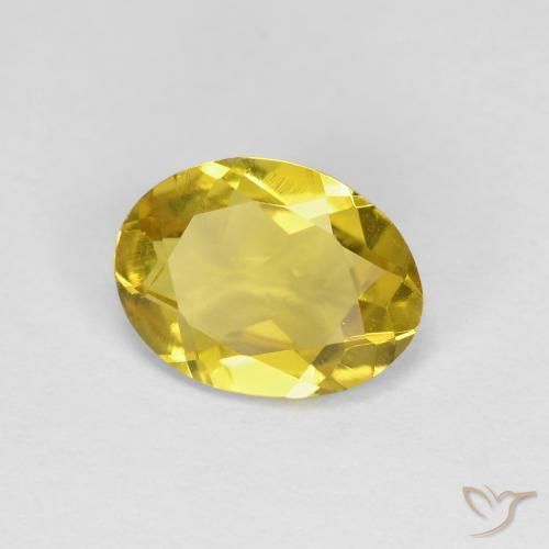 Berilo dourado amarelo natural 1,11ct, corte oval, VS