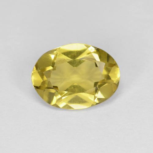 Berilo dourado amarelo natural 1,18ct, corte oval, VS