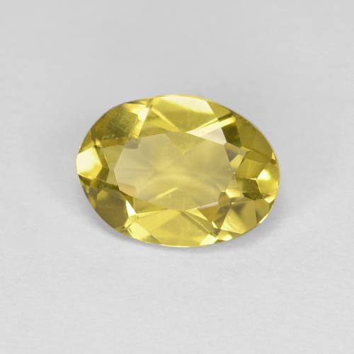 Berilo dourado amarelo natural 1,18ct, corte oval, VS