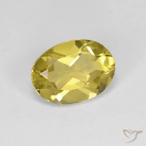 Berilo Dourado Luz amarela Natural 1.33ct, oval, VS