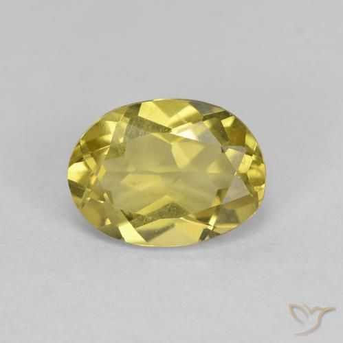 Berilo Dourado Luz amarela Natural 1.24ct, Corte Oval, VS