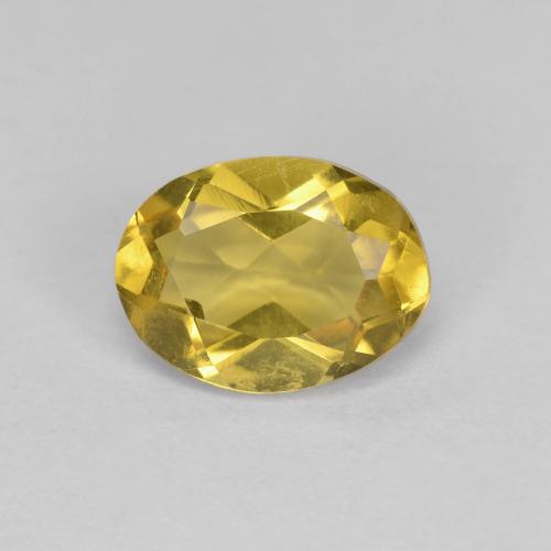 Berilo dourado amarelo natural 1,10ct, corte oval, VS