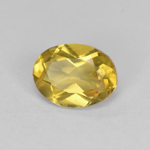 Berilo dourado amarelo natural 1,10ct, corte oval, VS
