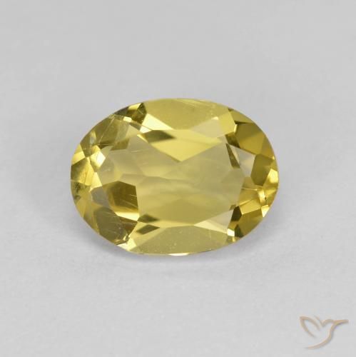 1.25ct Natural amarelo médio Berilo Dourado, oval, VS