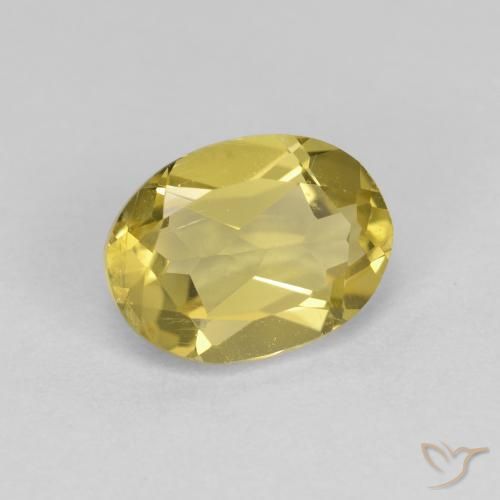 Berilo Dourado amarelo médio Natural 1.25ct, oval, VS