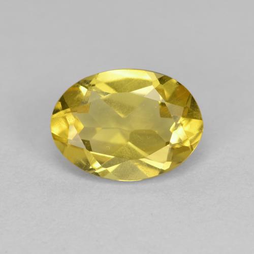 Berilo dourado amarelo natural 1,21ct, corte oval, VS