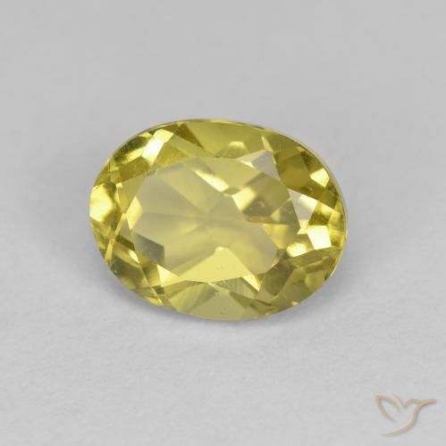 Berilo dourado amarelo natural 1,38ct, corte oval, VS