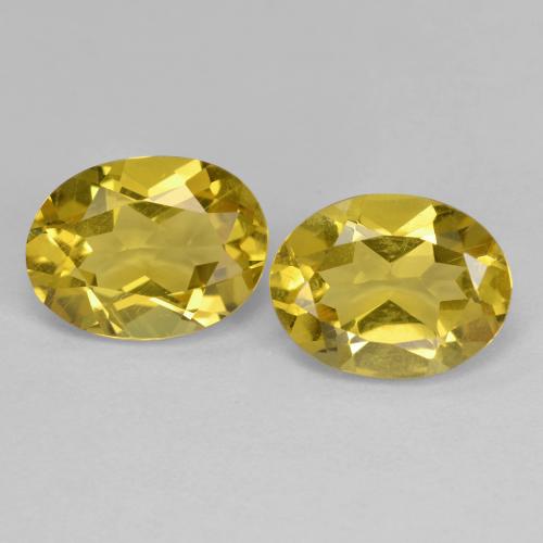 Pedras preciosas de berilo dourado amarelo natural de 2,53 ct, corte oval, VS