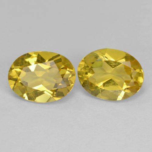 Pedras preciosas de berilo dourado amarelo natural de 2,53 ct, corte oval, VS