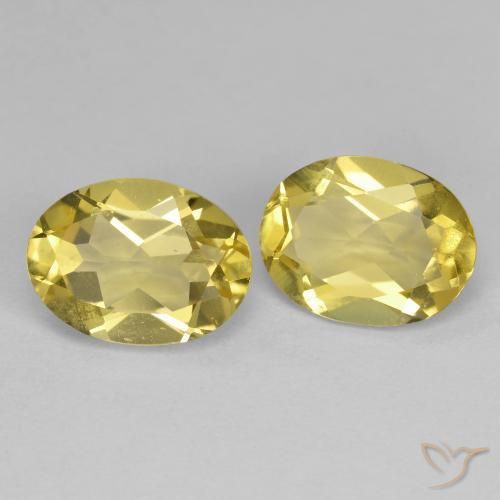 Pedras preciosas de Berilo Dourado Outono Amarelo natural de 2.34 ct, oval, VVS-VS
