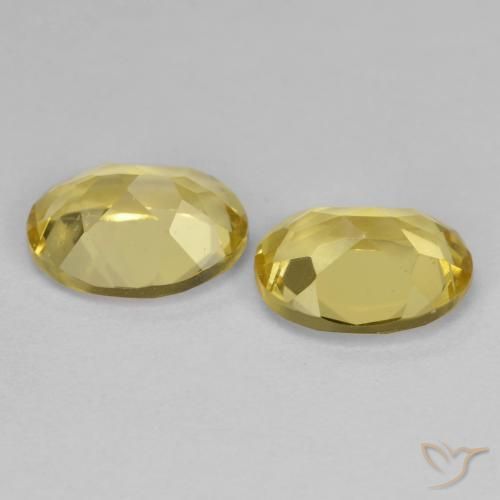 Pedras preciosas de Berilo Dourado Outono Amarelo natural de 2.34 ct, oval, VVS-VS