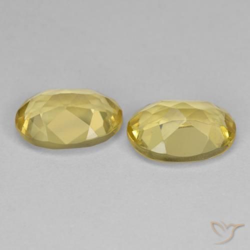 Pedras preciosas de Berilo Dourado Luz amarela natural de 2.19 ct, oval, VS