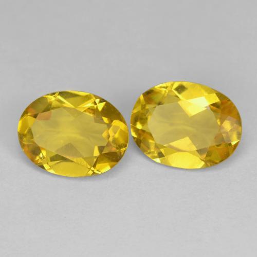 Pedras preciosas de berilo dourado amarelo natural de 2,12 ct, corte oval, VS