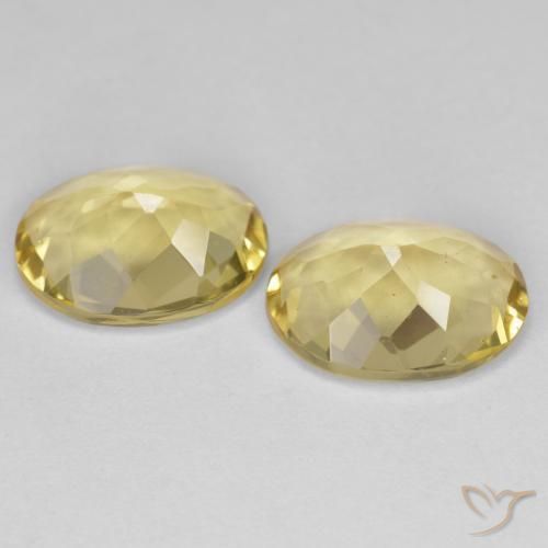 Pedras preciosas de Berilo Dourado Amarelo claro médio natural de 3.95 ct, oval, VVS