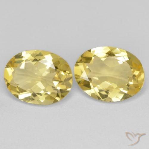 Pedras preciosas de Berilo Dourado Amarelo claro médio natural de 3.93 ct, oval, VVS-VS