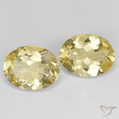 Pedras preciosas de Berilo Dourado Amarelo Toscana natural de 4.36 ct, oval, VVS-VS