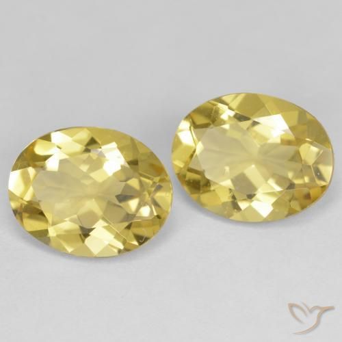 Pedras preciosas de berilo dourado amarelo natural de 4,49 ct, corte oval, VS