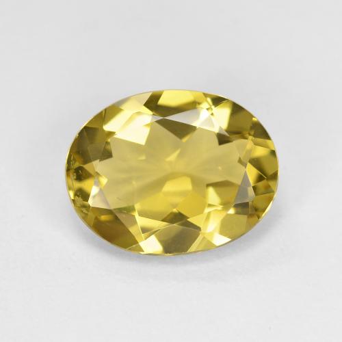 Berilo dourado amarelo natural 1,93ct, corte oval, VVS