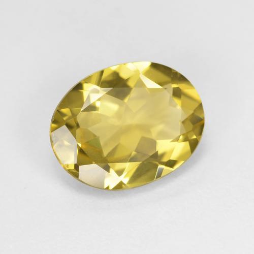 Berilo dourado amarelo natural 1,93ct, corte oval, VVS