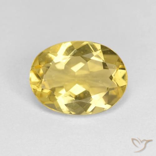 2.00ct Natural Luz amarela Berilo Dourado, oval, VVS-VS