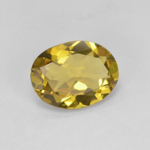Berilo dourado amarelo natural 2,06ct, corte oval, VVS-VS