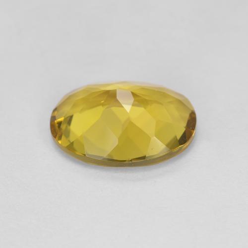 Berilo dourado amarelo natural 2,06ct, corte oval, VVS-VS