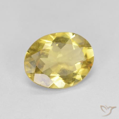 Berilo Dourado ouro amarelado Natural 2.04ct, oval, VS