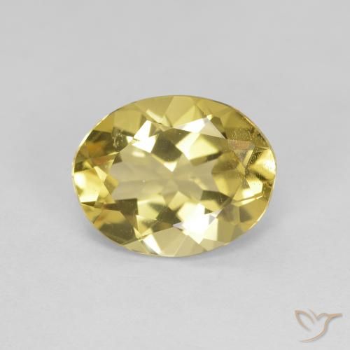 2.08ct Natural Luz amarela Berilo Dourado, oval, VVS-VS