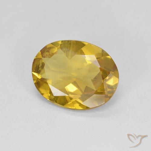 Berilo dourado amarelo natural 1,84ct, corte oval, VS