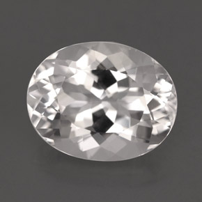 Goshenita branco natural 5,55ct, corte oval, VVS-VS